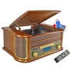Image de Chaîne HiFi INOVALLEY RETRO29-E Vinyle Style rétro Bluetooth, CD, K7 Audio, FM, USB + télécommande+Clé USB 32G