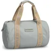 Image de David Jones - Sac polochon Femme Homme en Similicuir grainé - Grand Format Cabine avec bandoulière - Sac Sport, Week-End ou Ville (Light Blue)