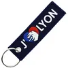 Image de CLJ - Porte-clés - J'aime Lyon - Bleu Marine - Villes de France - France