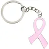 Image de CLJ - Porte-clés Ruban Rose - Cancer du Sein - Octobre Rose - Engagés
