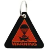 Image de CLJ - Porte-clés - Avion Parachute Warning - Triangle orange - Orange et noir - Véhicules - Sécurité