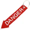 Image de CLJ - Porte-clés - Flèche rouge Danger - Rouge et blanc - Véhicules - Sécurité