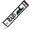 Image de CLJ - Porte-clés - Raid - Police Nationale - Blanc et noir - Métiers -