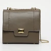Image de Abaco Paris - Sac bandoulière en Cuir de Vachette Tine taupe - 24x23x7 cm OS