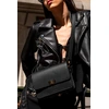 Image de 1987 by Abaco - Sac bandoulière en Cuir Gaya noir - 22,5x16,5x6,5 cm OS
