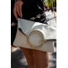 Image de 1987 by Abaco - Sac à main en Cuir Jany blanc cassé - 29x31,5x2 cm OS