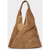 Image de Abaco Studio - Sac Cabas en Velours de Cuir Deni Taupe - 40x47 cm OS