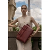 Image de Abaco Studio - Sac à main en Cuir Irena Bordeaux - 40x25x9 cm OS