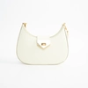 Image de Abaco Studio - Sac porté épaule en Cuir Nella Blanc Cassé - 26x16x5 cm OS