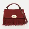 Image de 1987 by Abaco - Sac bandoulière en Velours de Cuir Louis bordeaux - 28x20x9 cm OS