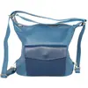 Image de Abaco Studio - Sac à bandouliere en cuir Effia bleu clair - 36 x 31 x 14cm OS