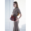 Image de Abaco Studio - Sac bandoulière en Cuir Lara Bordeaux/Noir - 20x28x8 cm OS