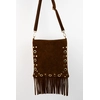 Image de 1987 by Abaco - Sac bandoulière en Velours de Cuir kyro marron - 24x21x4 cm OS