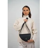 Image de 1987 by Abaco - Sac bandoulière en Cuir raily noir - 23x7x8 cm OS