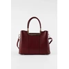 Image de Abaco Studio - Sac à bandouliere en cuir Olivia bordeaux - 25 X 19 X 12cm OS