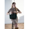 Image de Abaco Studio - Sac à main en Velours de Cuir Belly Vert - 35x21x12 cm OS
