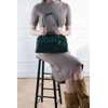 Image de Abaco Studio - Sac porte épaule en Velours de Cuir Drew Vert - 28x19x9 cm OS