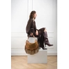 Image de Abaco Paris - Sac porté épaule en Velours de Cuir Kael frange camel - 28x44x2 cm OS
