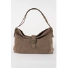 Image de Abaco Paris - Sac porté épaule en Velours de Cuir Ella taupe - 25x29x9 cm OS