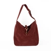 Image de Abaco Paris - Sac porté épaule en Velours de Cuir lexi bordeaux - 28x28x11 cm OS