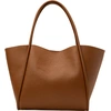 Image de Abaco Studio - Sac porte épaule en cuir Stacy camel -50x30x15cm OS