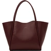 Image de Abaco Studio - Sac porte épaule en cuir Stacy bordeaux - 50x30x15cm OS