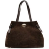 Image de Abaco Studio - Sac à bandouliere en cuir Vera Suede moka - 28x25x15cm OS