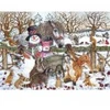 Image de Alipson Puzzle Scène d'Hiver Avec Deux Bonshommes de Neige