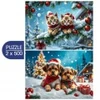 Image de Alipson Puzzle 2 Puzzles - Chatons et Chiots de Noël