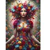 Image de Alipson Puzzle Femme Fleurs