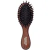 Image de Plisson - Brosse à Cheveux Pneumatique de Sac pour Femmes et Hommes - Mini Brosse Traditionnelle, 13 cm - Bois Naturel, 100% Pur Poils de Sanglier - Fabrication Française