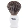 Image de Plisson - Blaireau de Rasage Classique, Blaireau Poil Naturel Gris de Haute Qualité - Manche Blanc Nacré - Taille 12 Standard - Confort et Douceur - Fabrication Française