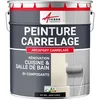 Image de ARCANE INDUSTRIES Peinture carrelage Cuisine & Salle de Bain, résine bi-composante : Arcapoxy carrelage - 1 kg (jusqu'à 10 m² en 2 Couches) Noir foncé RAL 9005