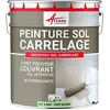 Image de ARCANE INDUSTRIES Peinture carrelage Sol, résine pour recouvrir faïence et Carreaux : Arcapoxy Sol carrelage - 2.5 kg (jusqu'à 12.5 m² en 2 Couches) Vert Blanc - RAL 6019