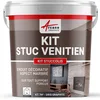 Image de ARCANE INDUSTRIES Kit stuc venitien, Enduit Stucco, spatulable, décoratif, kit, stuccolis - 7 m² Gris Graphite