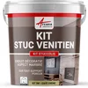 Image de ARCANE INDUSTRIES Kit stuc venitien, Enduit Stucco, spatulable, décoratif, kit, stuccolis - 7 m² Café Crème