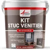 Image de ARCANE INDUSTRIES Kit stuc venitien, Enduit Stucco, spatulable, décoratif, kit, stuccolis - 7 m² Rouge Oriental