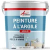 Image de Peinture argile naturelle, decoration chambre, enfant : Argilis - 60 m² (2x5 kg en 1 couche) Persan Blanc - ARCANE INDUSTRIES
