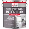 Image de ARCANE INDUSTRIES Peinture sol, résine epoxy, peinture pour sol, salon, cuisine, salle de bains, effet miroir : Revepoxy deco - 1 kg (jusqu'à 5 m² en 2 couches) Gris fer - RAL 7011