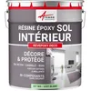 Image de ARCANE INDUSTRIES Peinture sol, résine epoxy, peinture pour sol, salon, cuisine, salle de bains, effet miroir : Revepoxy deco - 1 kg (jusqu'à 5 m² en 2 couches) Vert Blanc - RAL 6019