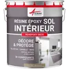 Image de ARCANE INDUSTRIES Peinture sol, résine epoxy, peinture pour sol, salon, cuisine, salle de bains, effet miroir : Revepoxy deco - 2.5 kg (jusqu'à 12.5 m² en 2 couches) Beige Gris - RAL 1019