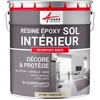 Image de ARCANE INDUSTRIES Peinture sol, résine epoxy, peinture pour sol, salon, cuisine, salle de bains, effet miroir : Revepoxy deco - 10 kg (jusqu'à 50 m² en 2 couches) Ivoire Clair - RAL 1015