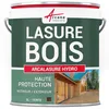 Image de ARCANE INDUSTRIES Lasure Bois Extérieur et Intérieur - Protection Bois Longue Durée Hydrofuge Anti-UV - Idéale Terrasse, Bardage, Chalet et Mobilier Bois - 5 L Noyer