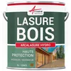 Image de ARCANE INDUSTRIES Lasure Bois Extérieur et Intérieur - Protection Bois Longue Durée Hydrofuge Anti-UV - Idéale Terrasse, Bardage, Chalet et Mobilier Bois - 5 L Chêne Clair