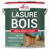 Image de ARCANE INDUSTRIES Lasure Bois Extérieur et Intérieur - Protection Bois Longue Durée Hydrofuge Anti-UV - Idéale Terrasse, Bardage, Chalet et Mobilier Bois - 5 L Teck doré