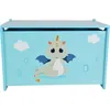 Image de Coffre à jouets en bois LEON LE DRAGON - FUN HOUSE - ± 40 x 58 x 36 cm - Bleu