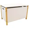 Image de Coffre à jouets en bois SCANDIWOOD - FUN HOUSE - Blanc et beige - Pour enfant à partir de 36 mois