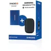 Image de Disque dur SSD externe SAMSUNG Pack T7 1 To bleu + housse