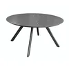 Image de Proloisirs Table de Jardin Ronde Seven en Aluminium - Graphite 150 cm