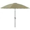 Image de Proloisirs Parasol inclinable Fibre pagode 300 cm / 18 Baleines - manivelle - Gris/Argile